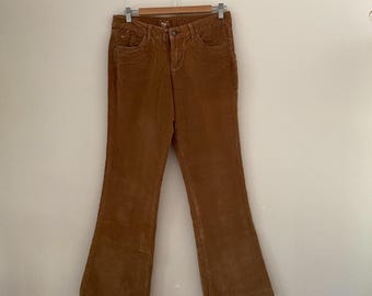 Brown corduroy flare pants mid rise. Women’s 5/6