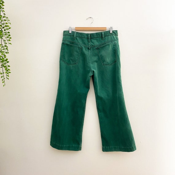 Vintage Forest Green Flared Levis Jeans - image 3