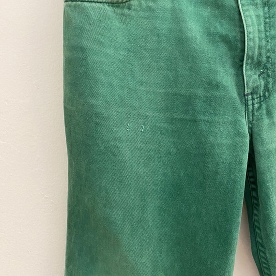 Vintage Forest Green Flared Levis Jeans - image 5