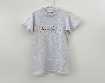 Kid's Vintage Single Stitch 100% Cotton California Embroidered Tee Kid's M