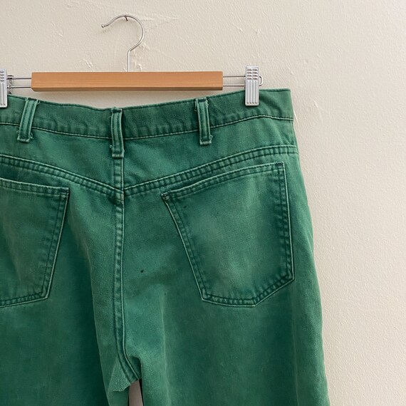 Vintage Forest Green Flared Levis Jeans - image 4