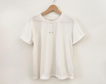 Camiseta Roxy 100 % algodón con letras bordadas para mujer talla S