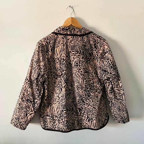 Animal Print Button Up Jacket Size M - image 4