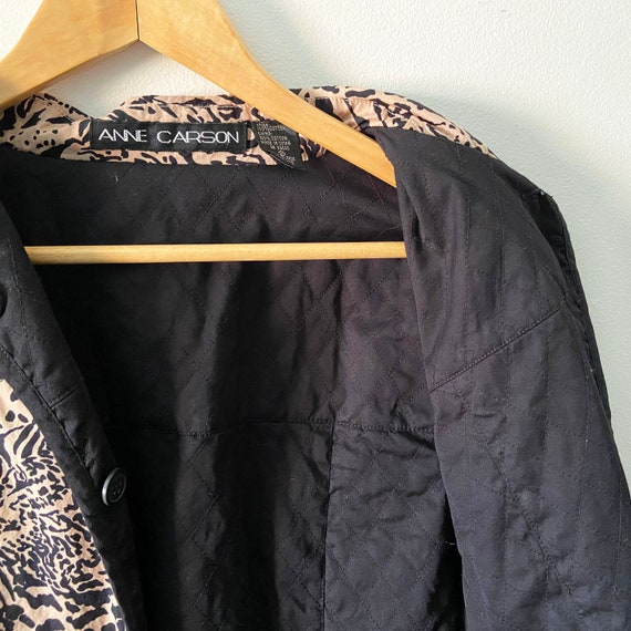 Animal Print Button Up Jacket Size M - image 5