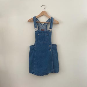 Vintage 90s/2000s Denim Overall Skort Women&#39;s L