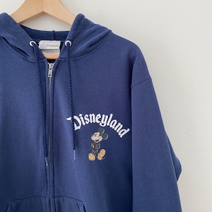 Disneyland Navy Zip up Hoodie Adult S