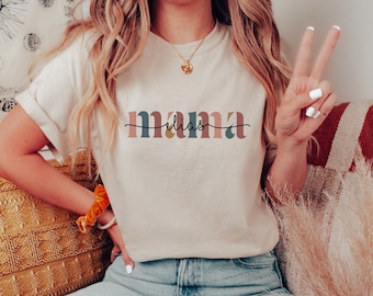 Mama T-Shirt Mom Shirt Basic Shirt Gift Geschenkidee Mom to be Beste Mama Geschenk junge Mama Mamastyle Momlook Simply Chic