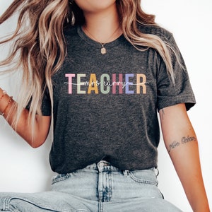 Teacher Shirt Personalized Teacher Outfit est.2024 Teacher Gift Teacher Life T-Shirt Teacher Shirt Elementary School Farewell Gift