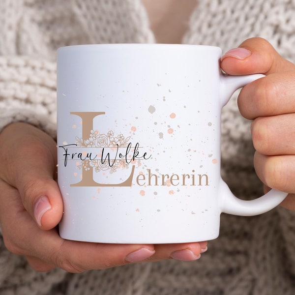 Tasse Geschenk Lehrerin Abschiedsgeschenk Grundschule Lehrer Personalisierte Tasse Kaffeetasse Tasse mit Name Beste Lehrerin Danke