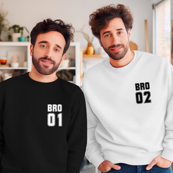 Brothers Bros Brother Brudi Pullover Sweatshirt gepersonaliseerd cadeau broer of zus liefde broers Bro cadeau grappige hoodie