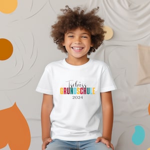 Tschüss Grundschule Shirt T-Shirt Pastell Geschenk mit Jahr Abschied Grundschulkind 5.Klasse weiterführende Schule Abschluss 2024 Bild 1