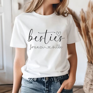 T-Shirt Besties Best Friends Gift with Name BFF Best Friend Gift Idea Birthday Gift for Her Best Friends Sweet Gift