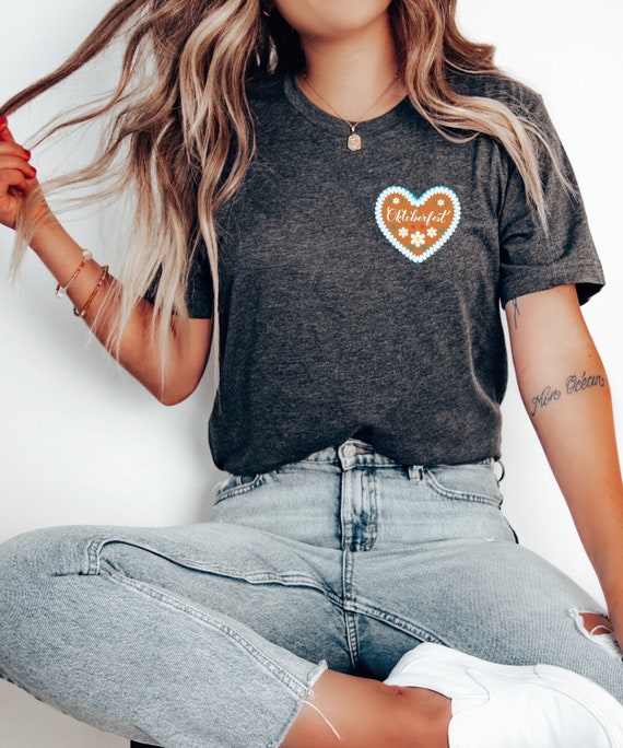 Oktoberfest T-Shirt UNISEX Shirt Wiesn Maß Bier Beer München Sarcastic Shirt Funny Tee Drinking Pretzels Brezel Lebkuchen-Herz Gingerbread