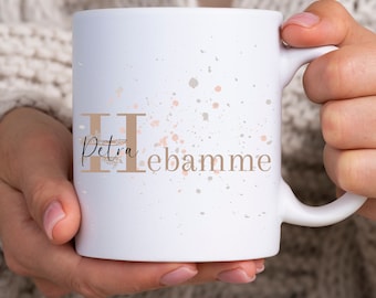 Tasse Geschenk Hebamme Midwife Personalisierte Tasse Kaffeetasse Tasse mit Name beste Hebamme Geschenk Hebamme mit Herz Danke