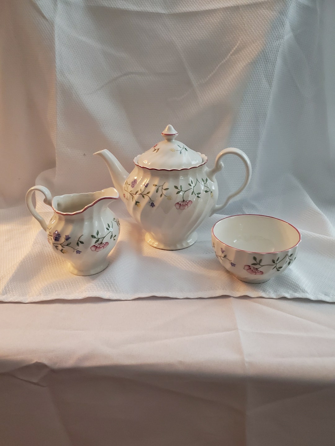 Johnson Brothers Summer Chintz Teapot Creamer & Sugar Bowl Etsy
