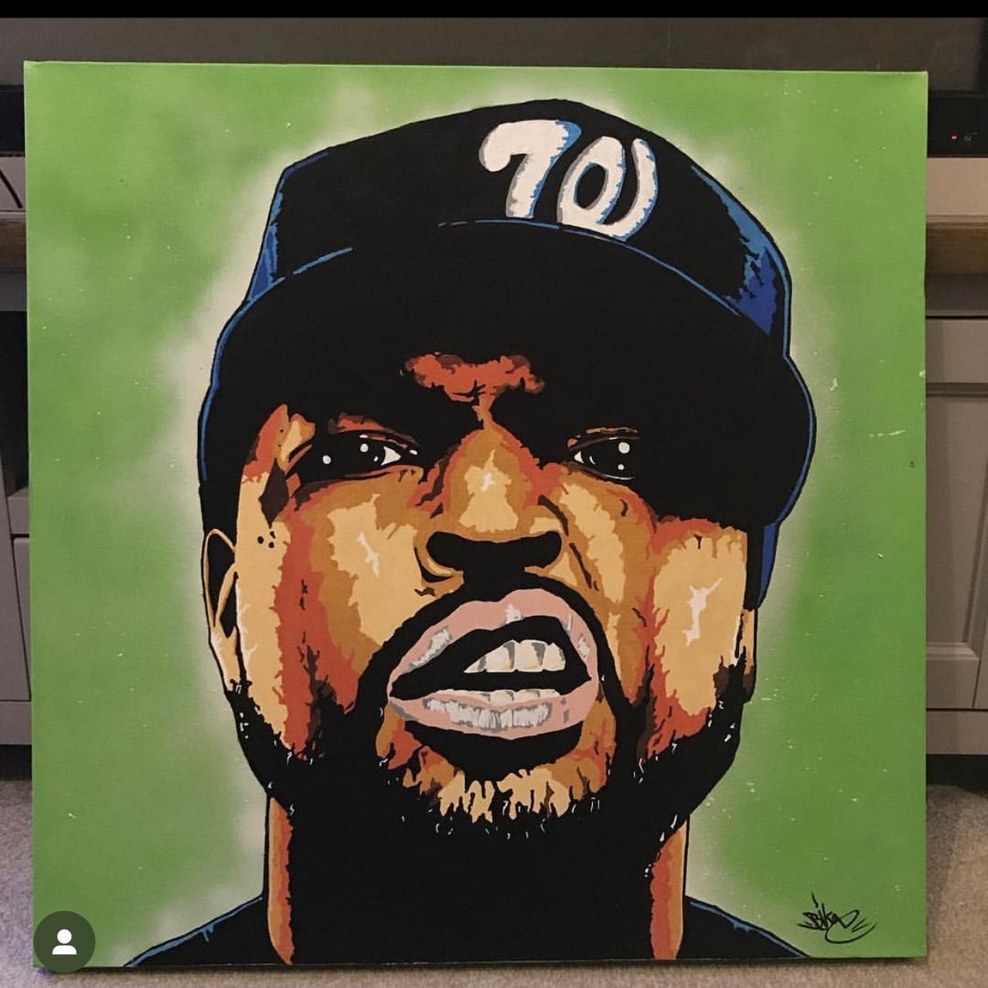 Ice Cube Original Painting Etsy