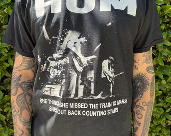 HUM You'd Prefer an Astronaut Ringer Tee 12 Inch Records Band Shirt ...