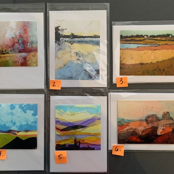Handmade greeting cards featuring a reproduction of paintings by artist, Linda Nickell.