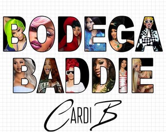 Cardi B Bodega Baddie PNG, Little Miss Drama Tour Design (Digital Download)