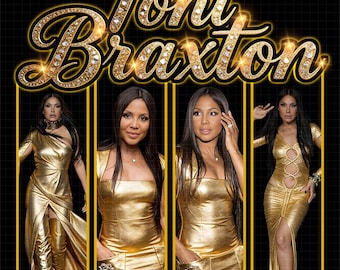 Toni Braxton PNG File, R&B Band Digital File Digital Download, Ready to Print