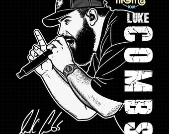 Luke Combs Concert PNG File, Country Music Digital File Instan Download