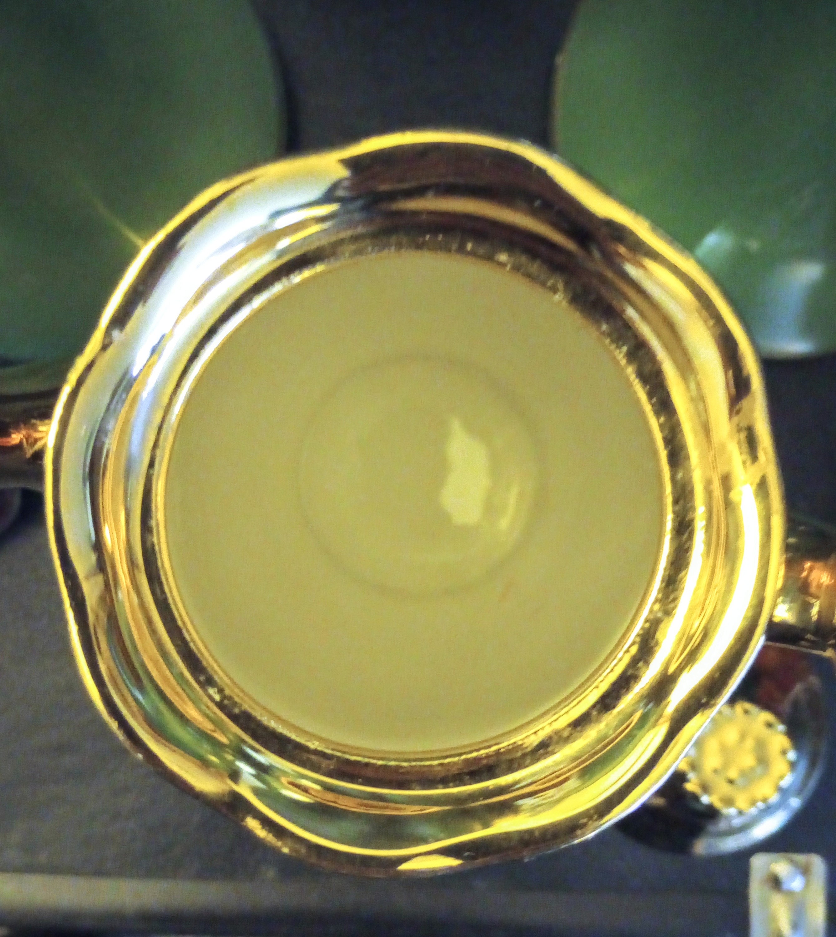 Antique Hall Golden Glo 22 K Gold Coffee Teapot Vintage Kitchenware