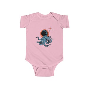Space Octopus, Infant Fine Jersey Bodysuit, Baby One Piece, 100% cotton