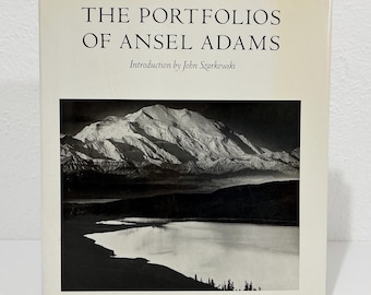The Portfolios of Ansel Adams - John Szarkowski - Vintage 1992 HC BOOK - Little Brown Co - Landscape, Portrait, Architecture Photography