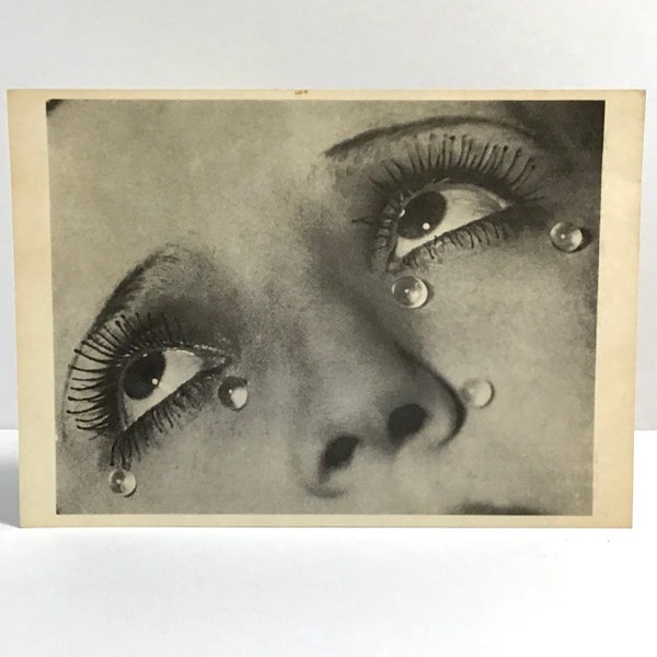 Vintage Friends of PMA Postcard - Larmes (Tears) by Man Ray - B&W Film Still Silent Film Fashion Mourning Art, Dada, Surrealism, 1930s Paris