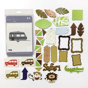 Camper & Safari Die Cut Embellishments - Outdoor Adventure Crafts - Kid’s Crafts, Scrapbooking, Junk Journals, Collage, Card Making Supplies