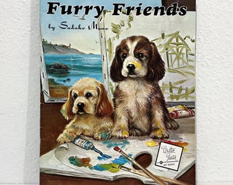 How to Draw our Little Furry Friends - Sadako Mano - Vintage 1988 SC Book - Walter T. Foster - Drawing Animals w/ Oil Paint, Kittens Puppies
