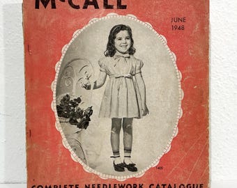 McCall June 1948 Complete Needlework Catalogue - Kaumagraph Transfer Patterns for Embroidery - Women’s Children’s Men’s Household Patterns