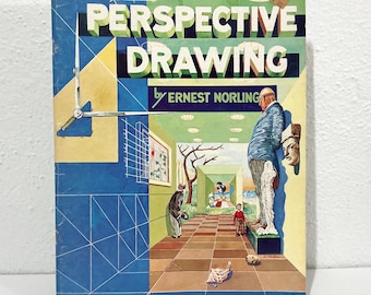 Perspective Drawing - Ernest Norling - Vintage  SC BOOK - Walter T. Foster - Retro How To Drawing Guide
