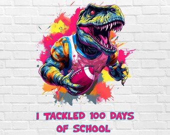 100日間学校に取り組みました PNG Trex | 100日間学校フットボール PNG | 100日間学校が大好き PNG | 100日間賢くラグビー