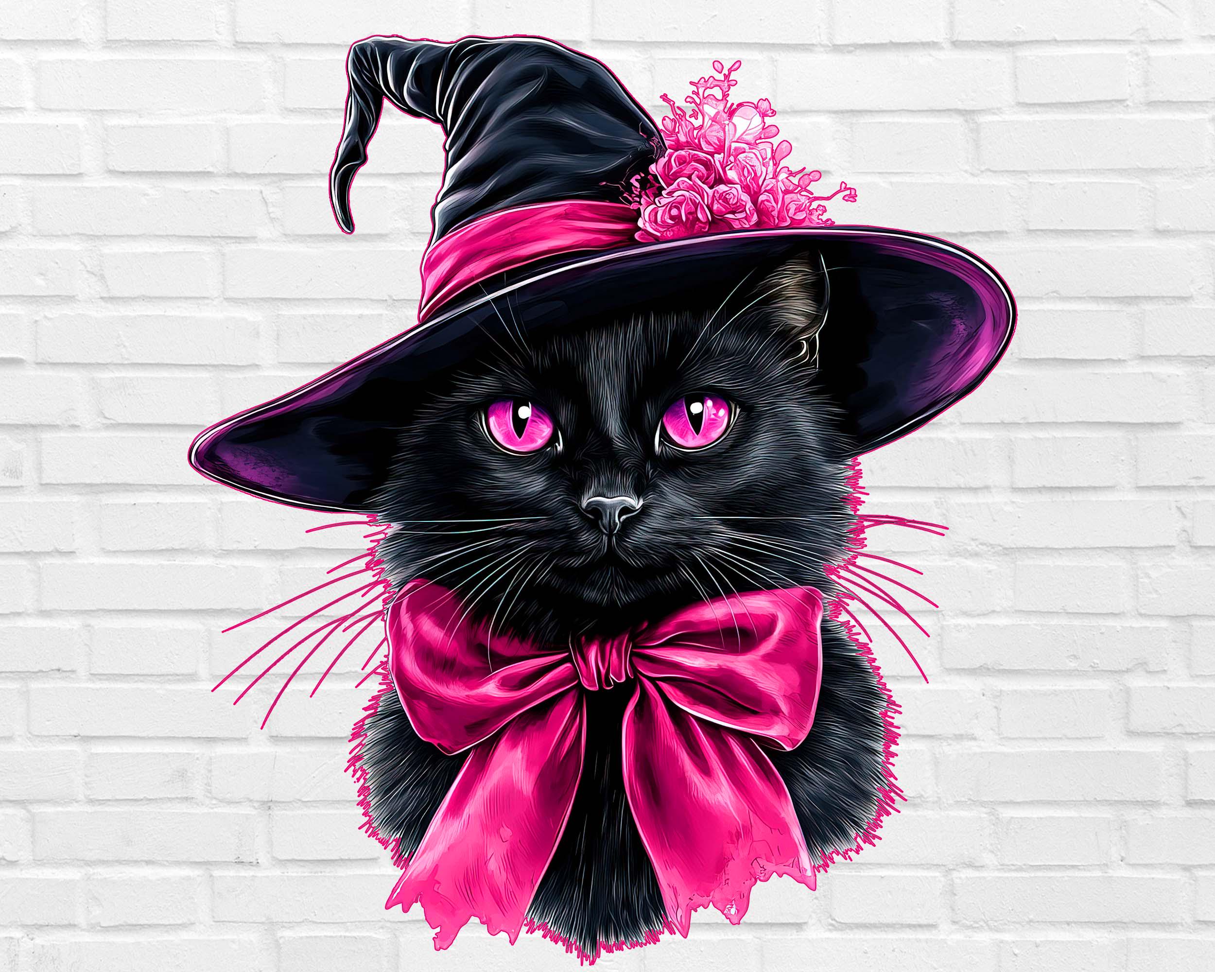 ハロウィン黒猫 PNG | 黒猫ハロウィン PNG | ハロウィンコケットリボン