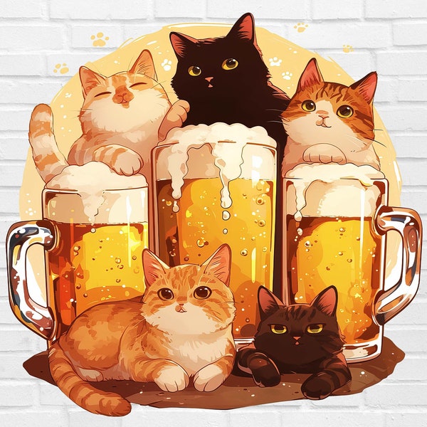 Cats Drinking Beer PNG | Cheers PNG | Funny Beer PNG | Family Beer Png | Beer Olympics Png | Cat Png | Shotgun Beer Png | Cheers Fuckers Png