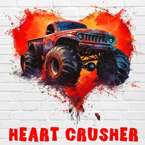 Herz Brecher PNG | Valentinstag PNG | Monster LKW Valentinstag PNG | Valentinstag Png | XoXo | Herzbrecher Png