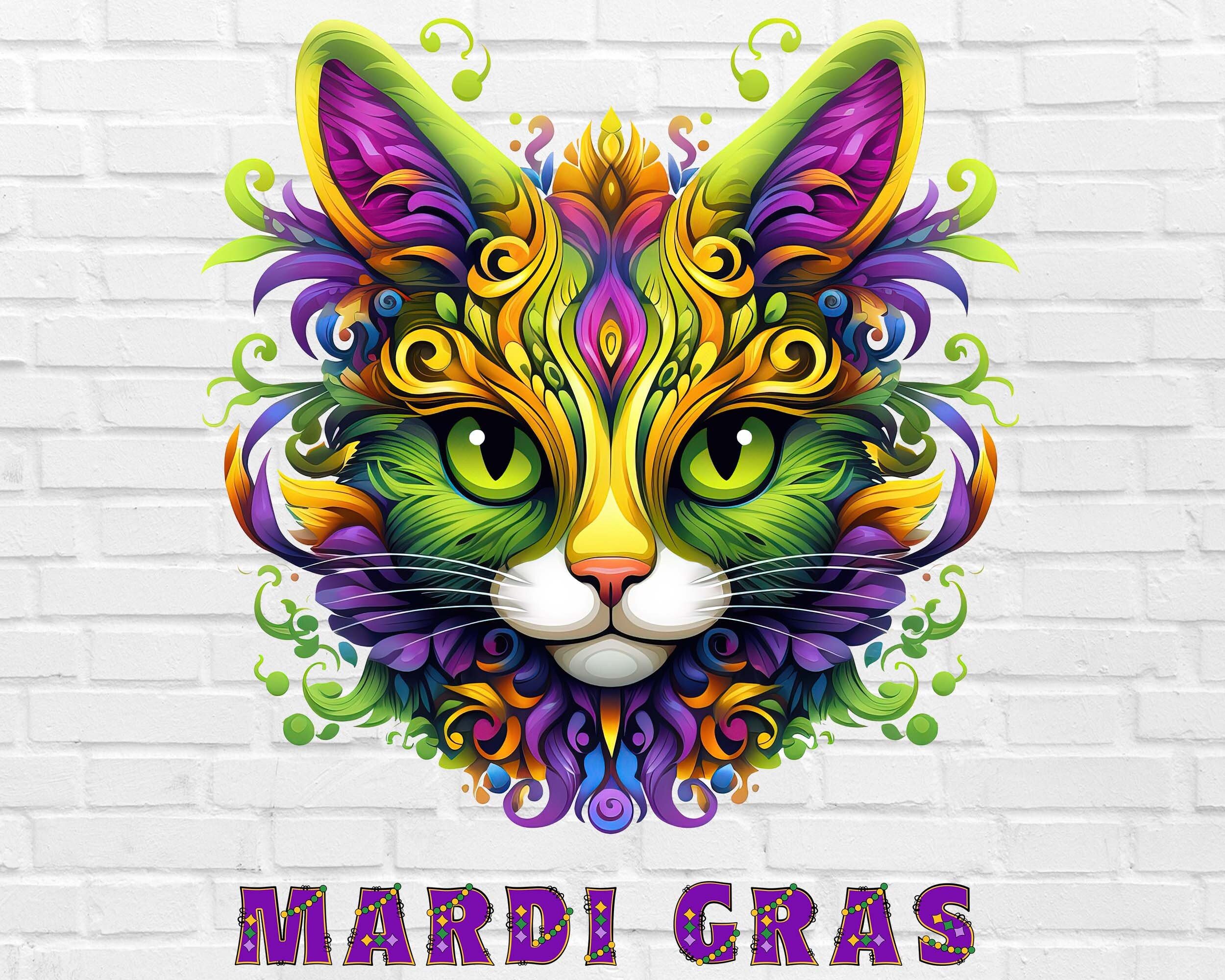 black mardi gras cat mask