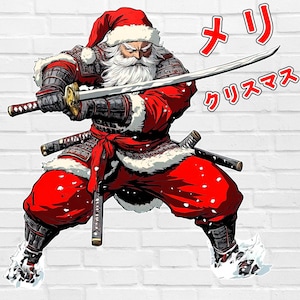Anime Babbo Natale PNG / Natale Anime PNG / Anime Natale PNG / Samurai Ninja Babbo Natale Png / Babbo Natale retrò Png / Divertente Natale retrò Png