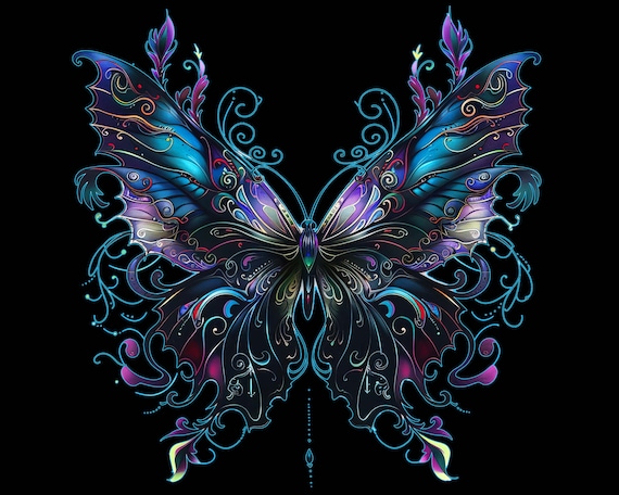 Gothic Butterfly PNG #15 | Monarch Butterfly Tattoo PNG | Skull