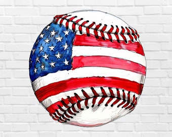 USA Flag Baseball Png | 4th of July Png | USA Flag Png | USA Png | Fourth of July Png | Patriotic Png | America Png | July 4th Png