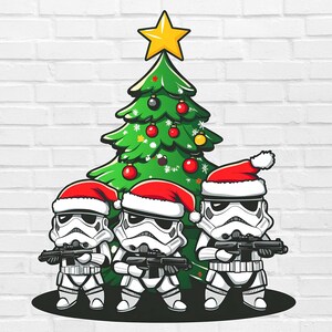 Weihnachten Star Wars PNG | Star Wars Weihnachten PNG | Star Wars Weihnachtsbaum PNG | Stormtroopers Mit Weihnachtsmütze Png Clipart Darth Vader Png
