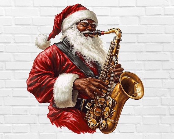 Black Santa PNG | Black Christmas PNG | Santa Claus PNG | Santa