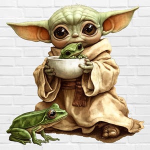 Star Wars Weihnachten PNG | Weihnachten Star Wars PNG | Niedliches Grogu PNG | Süsses Baby Yoda Png | Grogu und Frosch Mandalorian Darth Vader Halloween