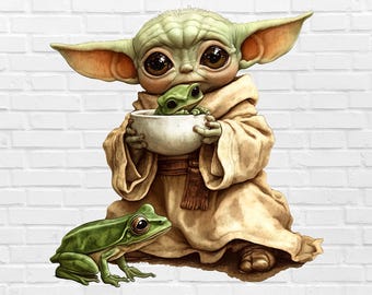 スターウォーズ クリスマス PNG | クリスマス スターウォーズ PNG | かわいいグローグー PNG | かわいいベビーヨーダ PNG | グローグーとカエル マンダロリアン ダースベイダー ハロウィン