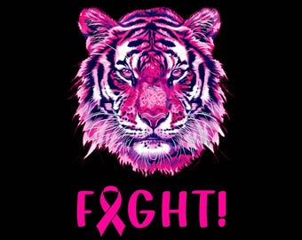 Breast Cancer Awareness PNG | Tackle Breast Cancer PNG | In October We Wear Pink PNG | Pink Tiger Png | Support Squad Png | Pink Out Fight