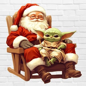 Star Wars Weihnachten PNG | Weihnachten Star Wars PNG | Weihnachten Grogu PNG | Weihnachten Baby Yoda Png | Grogu und Santa Png Clipart Darth Vader