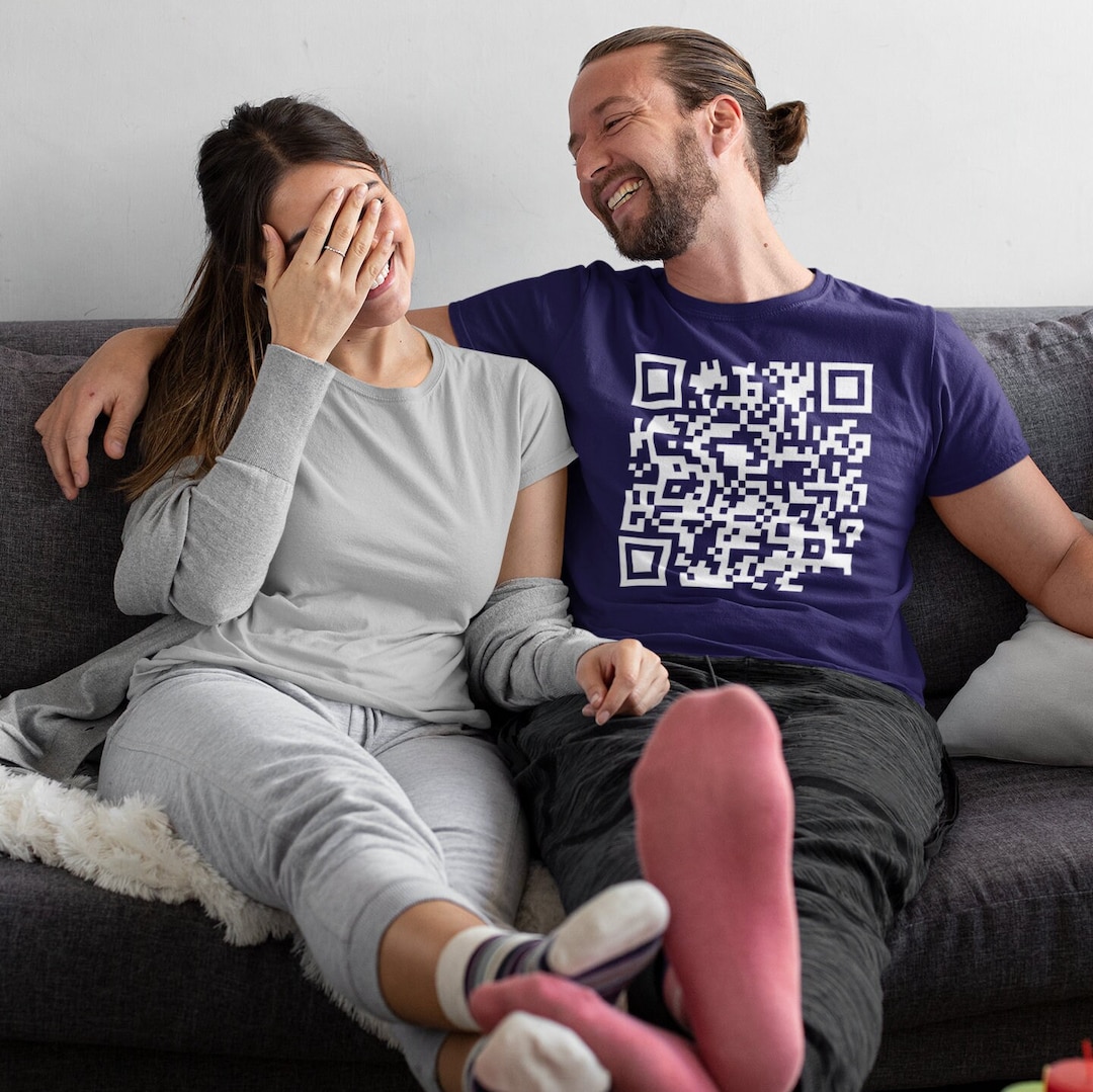 Rick Roll QR Code Shirt Rick Astley QR Code Funny Shirt - Etsy