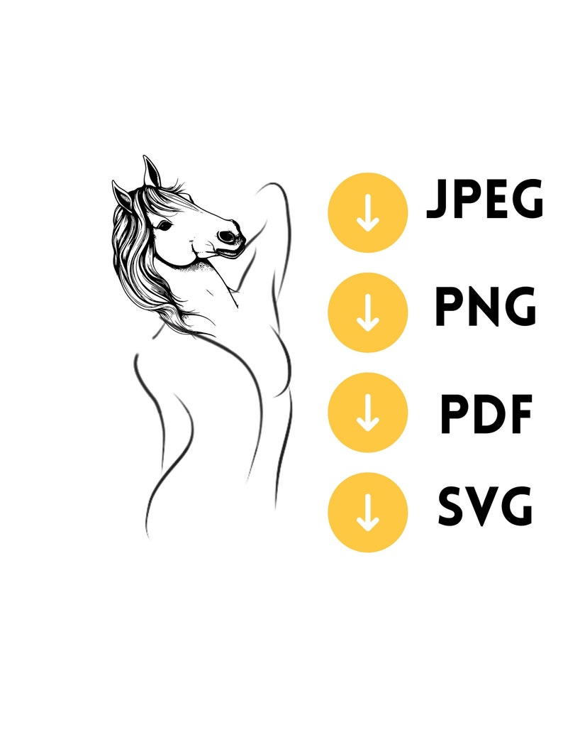 Women Svg Women Wall Art Funny Product Women Horse Head Etsy