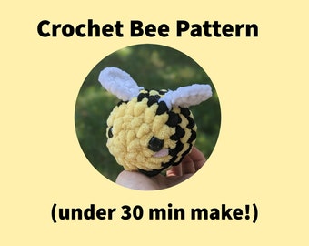 Crochet Bee Pattern, Crochet Bee, easy crochet bee, bee pattern